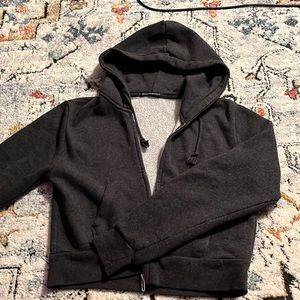 Brandy Melville cropped zip up hoodie